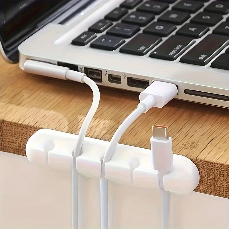 Cable Organizer Box, USB Cable Organizer, Cable Management Box with Clips, Suitable for Desk, Car, Home and Office