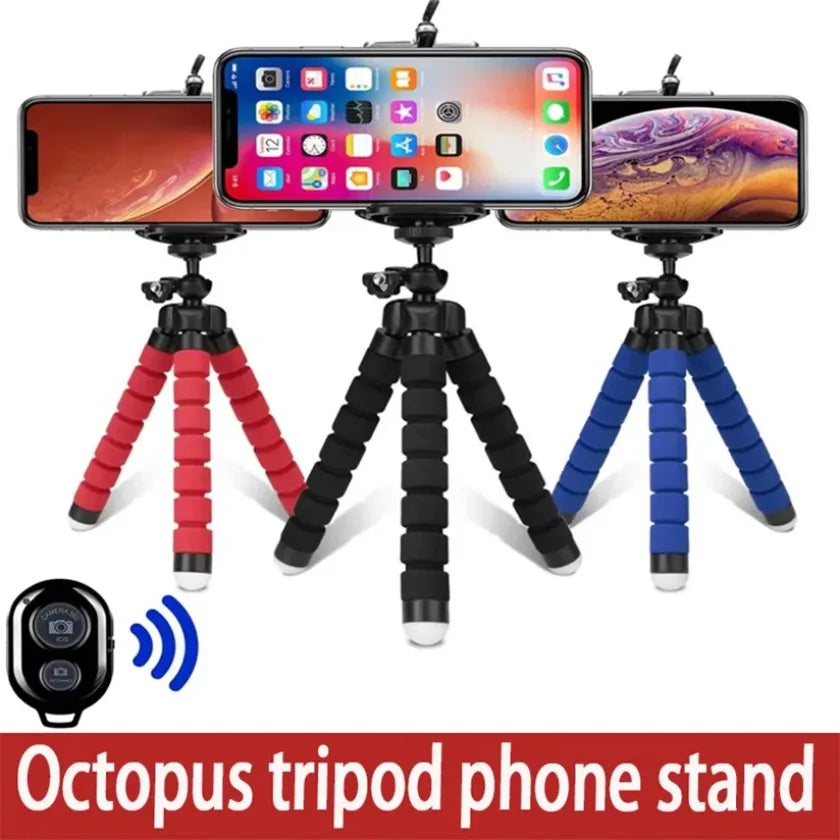 Tripods Tripod For Phone Mobile Camera Holder Clip Smartphone Monopod Tripe Stand Octopus Mini Tripod Stativ Camera Holder Stand