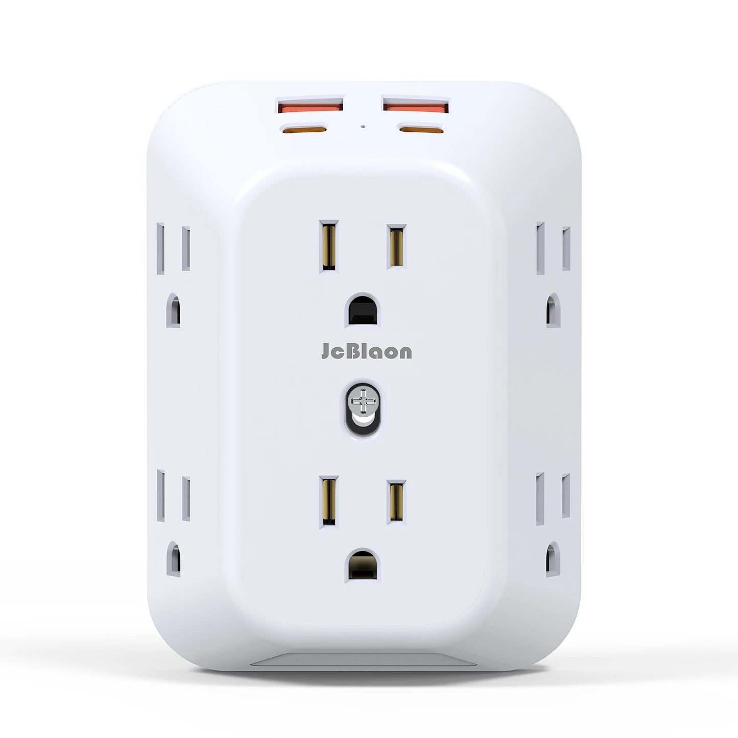 USB Wall Charger Surge Protector 6 Outlet Extender with 4 USB Charging Ports (2 USB C Outlet) , Wall Adapter Spaced for Home
