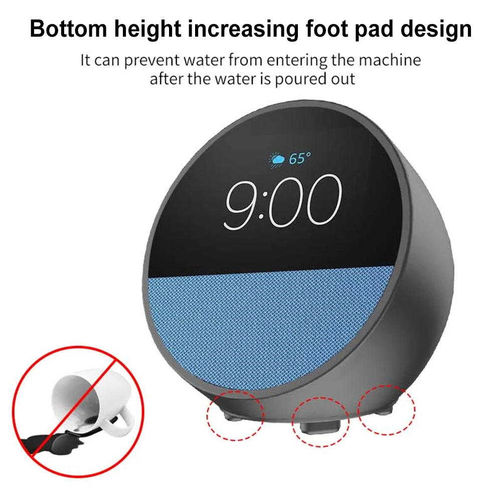 Silicone Case / 2PCS HD Screen Protectors For Amazon Echo Spot Soft Protective Cover/ Protective Film For Amazon Echo Spot 2024