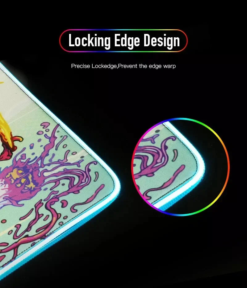 LED Gaming Mouse Pad With Backlight Deskmat PSFour Mousepad RGB Gamer Desk Decorations Computer Mouse Pad Pc Gamer Full Mat