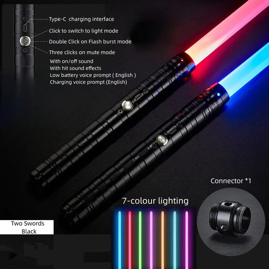 FF Lightsaber Laser Weapon Toys RGB Metal Light Saber Sword De Luz Kpop Lightstick Espada Rave Lightsaber Flashing Toy
