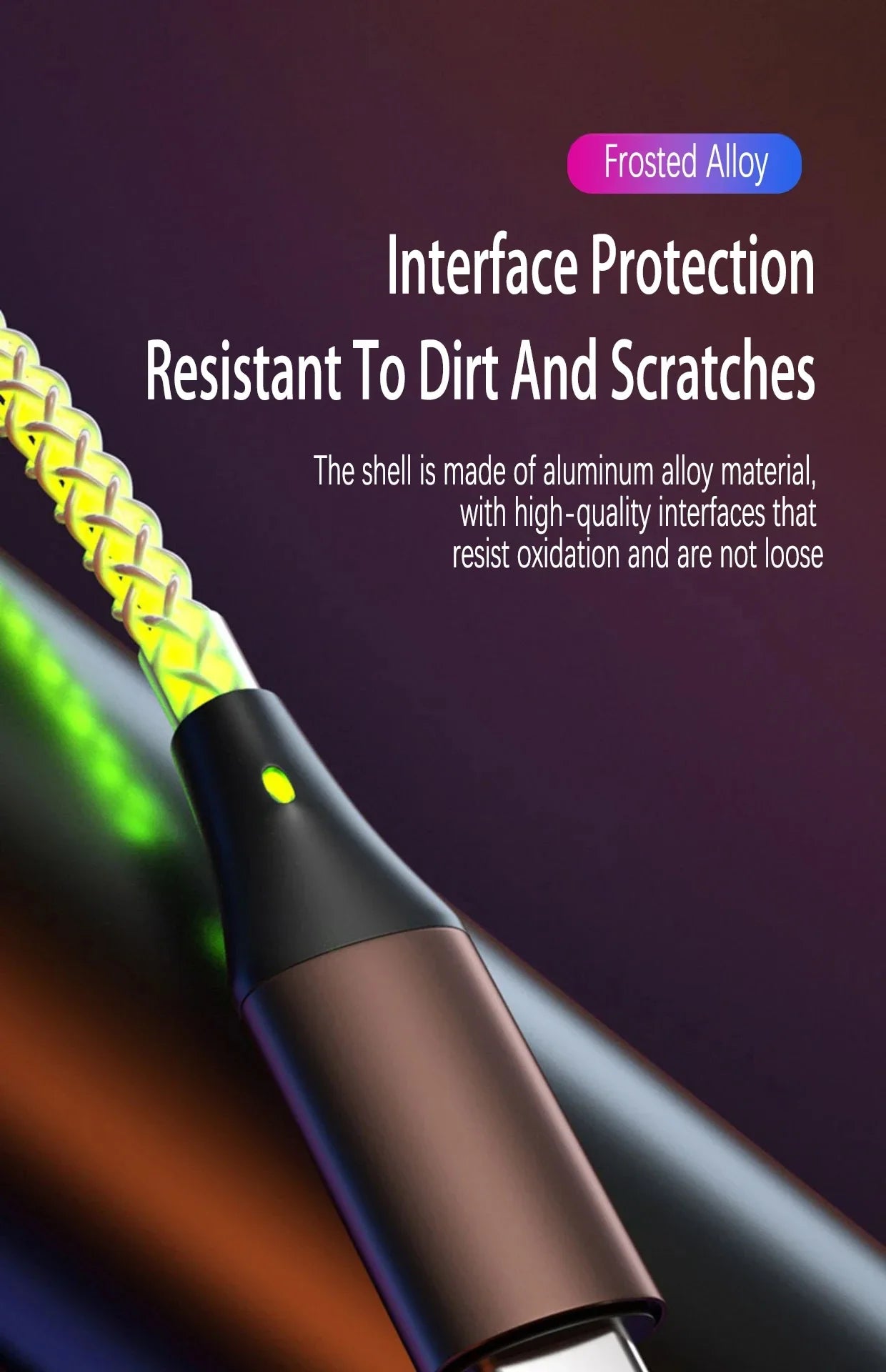 3 in 1 1.2M 6A Super Fast Charging Colorful Light Data Cable Drag Three RGB Breathing Gradient Car Charging Cable USB Universal