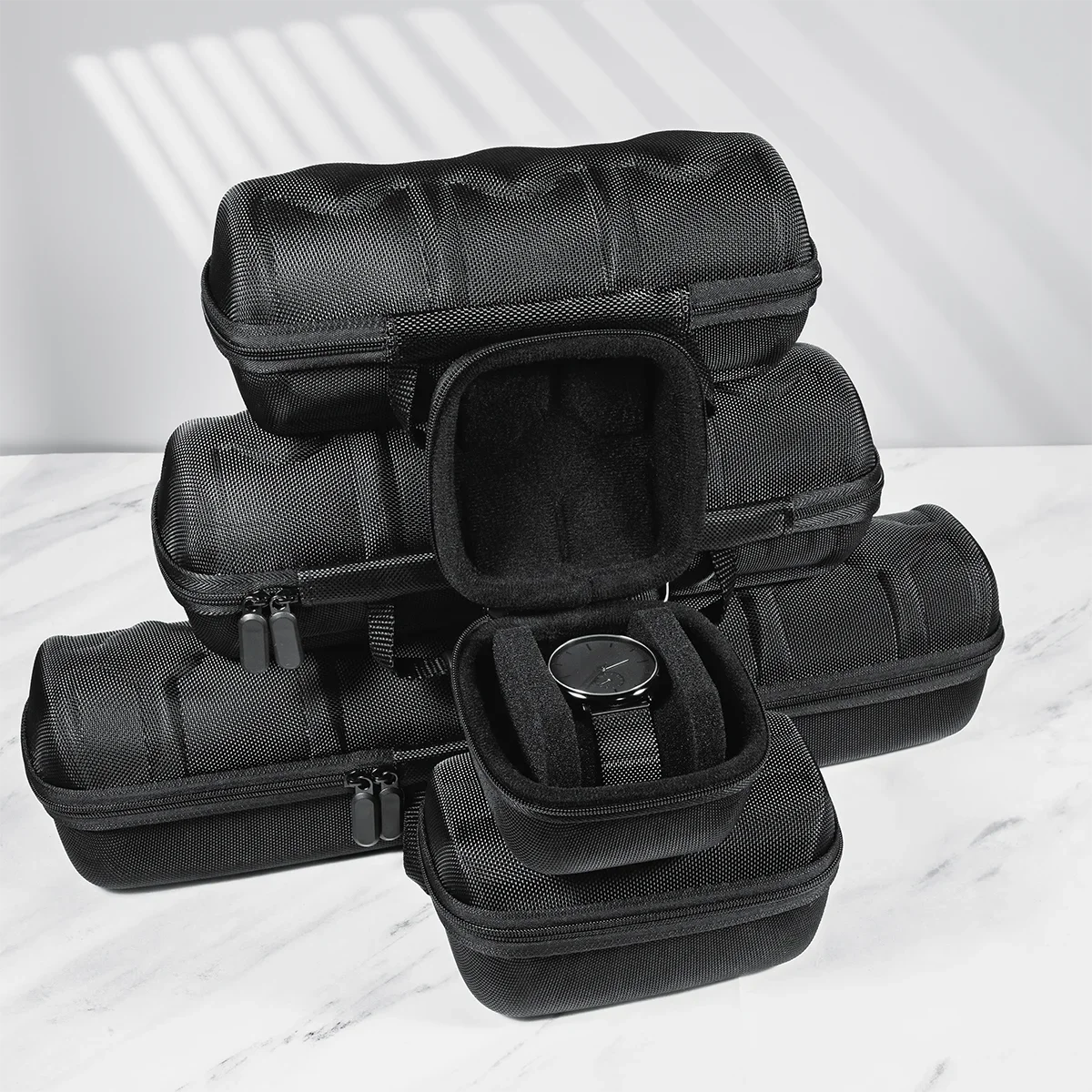 Watch Box Organizer Watch Travel Case Portable Storage Watch Display Holder for Wristwatches and Smart Watches Men Women Gift