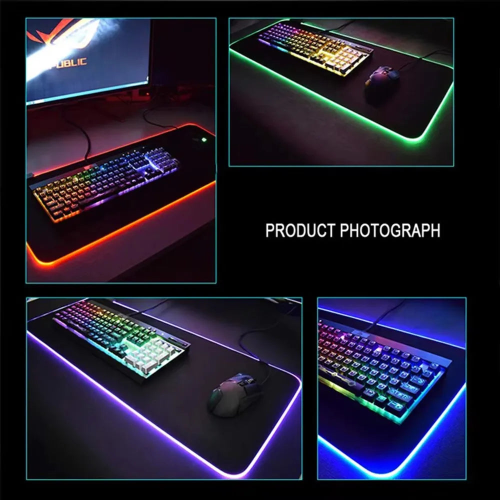 RGB PC Popular games Daves the Diver Mouse Pad XXL Computer esports Accessories Large Keyboard Laptop Table mat LED Gamer Gaming