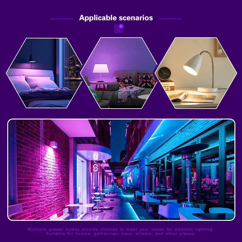 LED RGB Light Bulb AC 220V 230V E27 Bombillas LED 7W IR Remote Control Changeable Colorful RGBW Led Lamp Spotlight Bulb