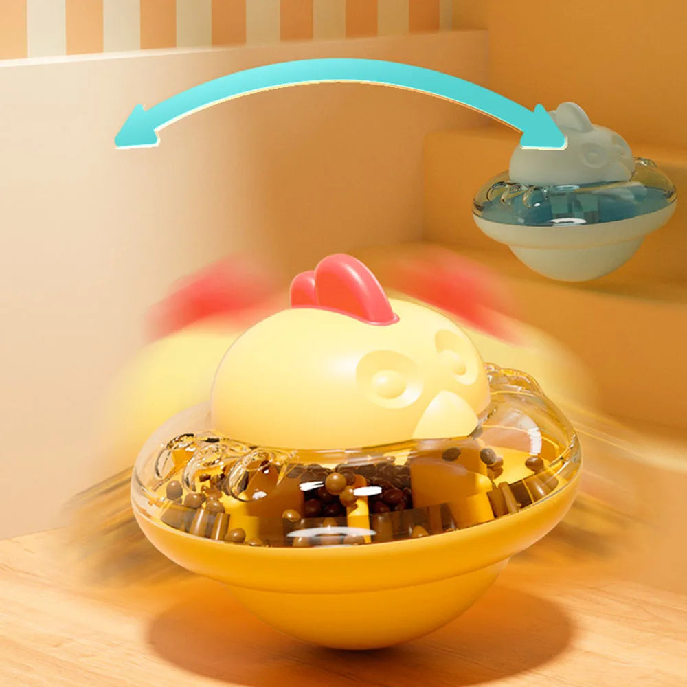 Pet  UFO Flyer Toy - Interactive Slow Feeder for Dogs Cats, Bite-Resistant Squeaky Pet Toy for Self-Entertainment Boredom Relief