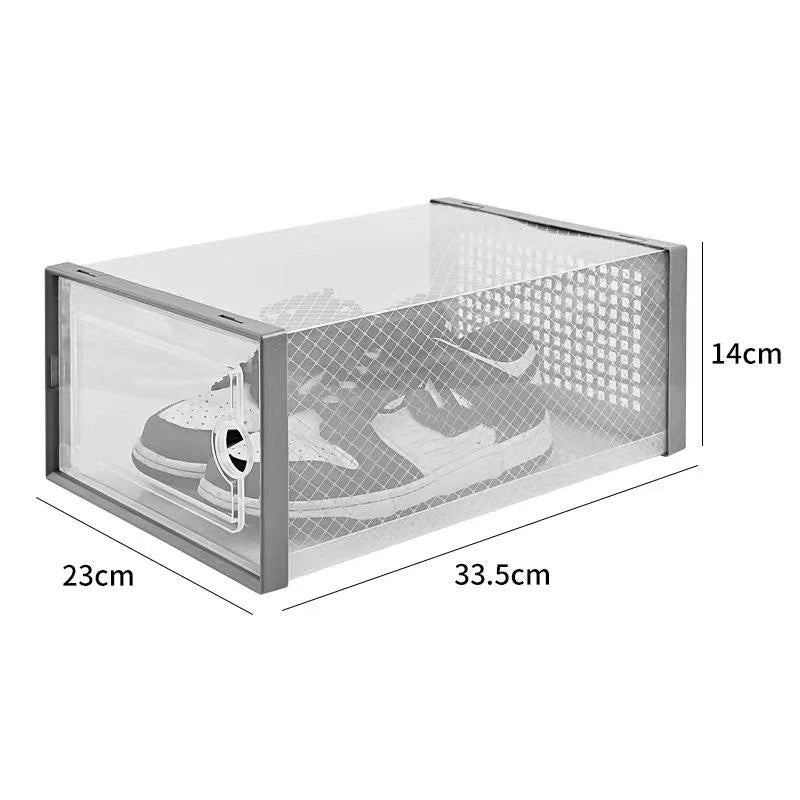 Shoe Box Organizer, Clear Stackable Plastic Storage For Sneakers, Dust-Proof Design To Keep Shoes Visible & Protected