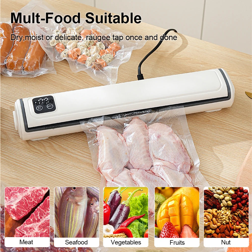 Electric Vacuum Sealer Automatic Food Vacuum Sealer With 10pcs Vacuum Bags Small Portable Household Vacuum Food Sealing Machine