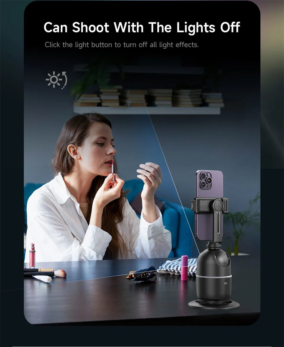 FANGTUOSI AI Smart Gimbal 360° Selfie Stick Auto Face Tracking Gimbal Rotation For Smartphone video Vlog Stabilizer Phone Holder