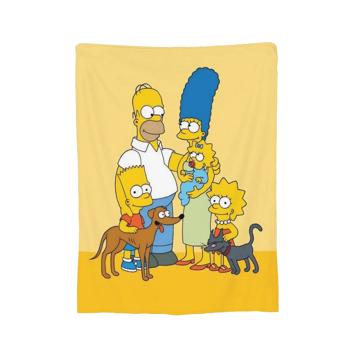 Cartoon The S-Simpsons Homer  Flannel Throw Blankets Blankets for Bed Office Soft Quilt,