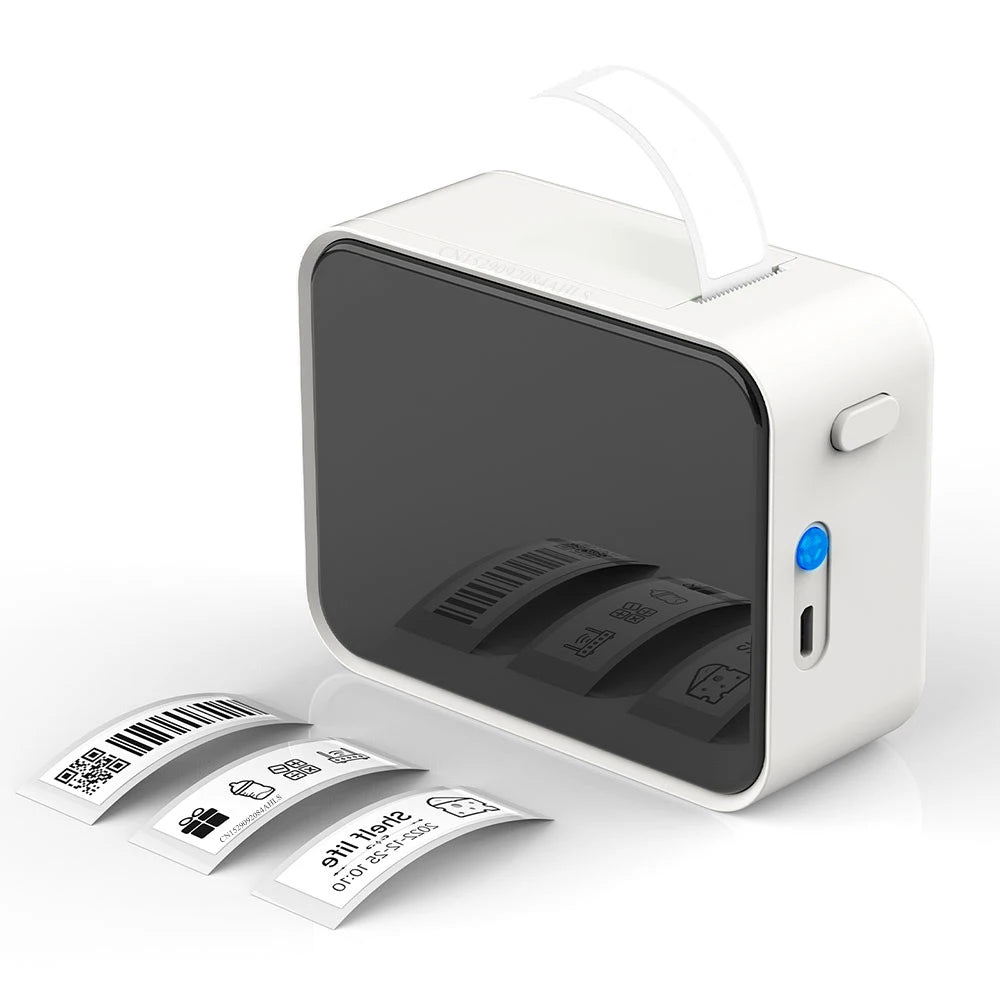 Mini Thermal Printer P15 Label Printer Portable Bluetooth Adhesive Sticker Labeller Inkless Labeling Machine with Thermal Paper
