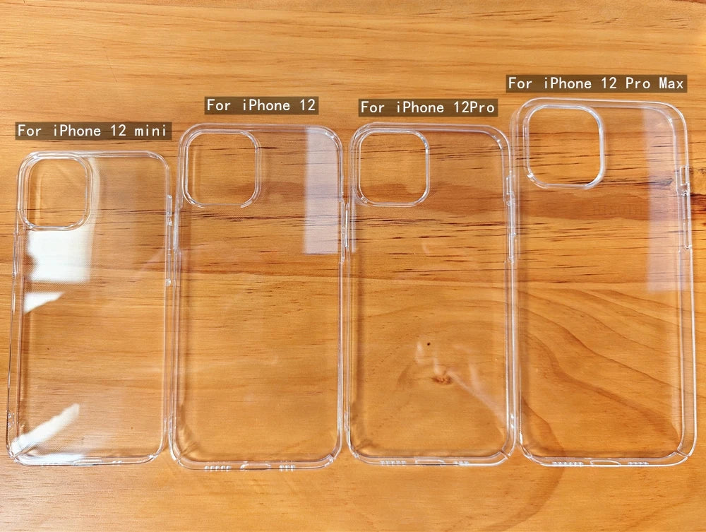 Ultra Clear PC Hard Case for iPhone 11 12 13 14 15 16 Pro X XR XS Max mini Plus Case Slim Transparent Protective Back Cover