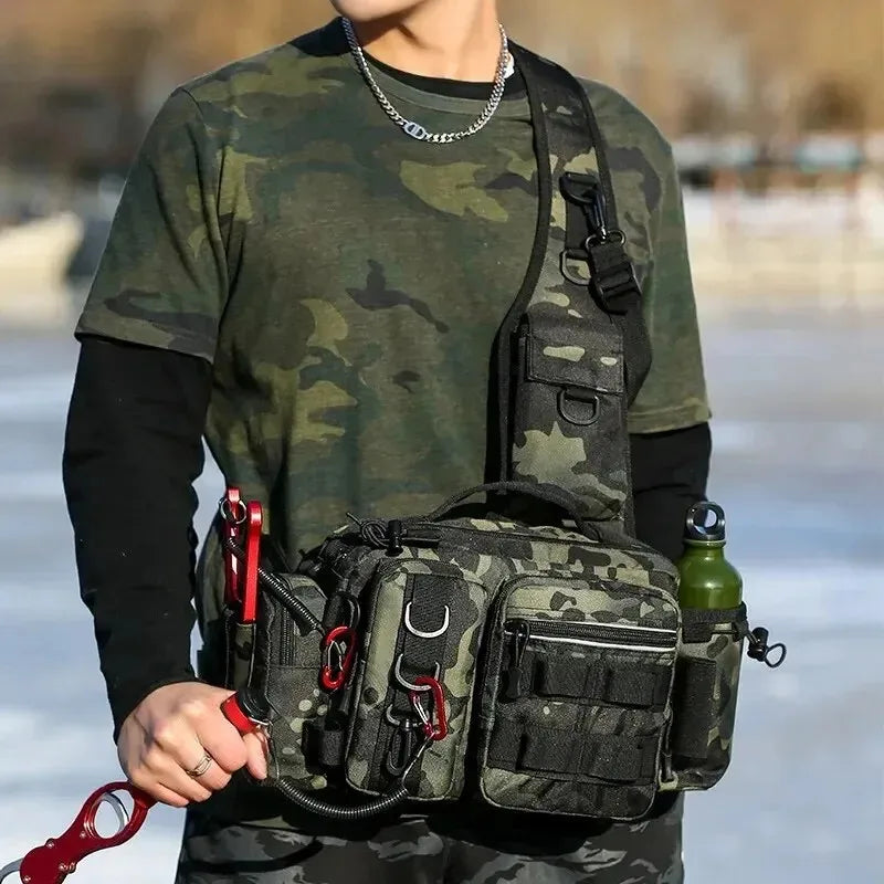 Lure Bag Waist Bag Single Shoulder Bag Crossbody Bag Fishing Rod Bag Bait Box Fishing Gear Bag New Large Capacity