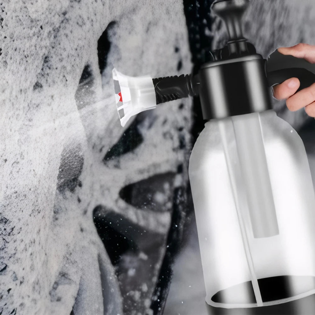 2L Foam Sprayer with Two Nozzle Options Hand Pressure Snow Foam Sprayer Water Sprayer Pump Foam Sprayer for Car Washing