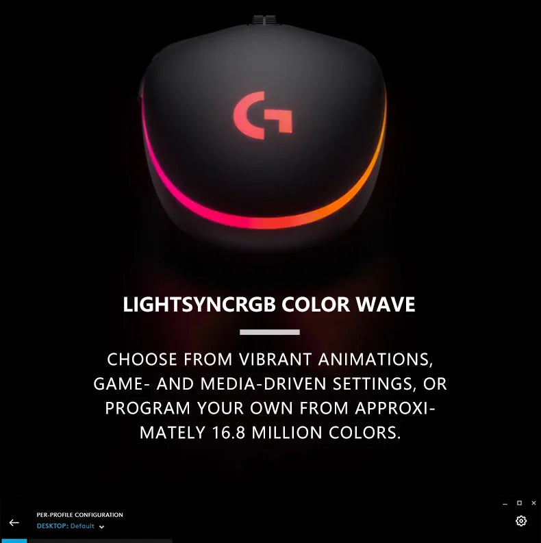 Official Logitech G203 Mouse for Gaming, Lightsync RGB with 3 Zones, 25G Acceleration, 200 IPS Tracking Speed