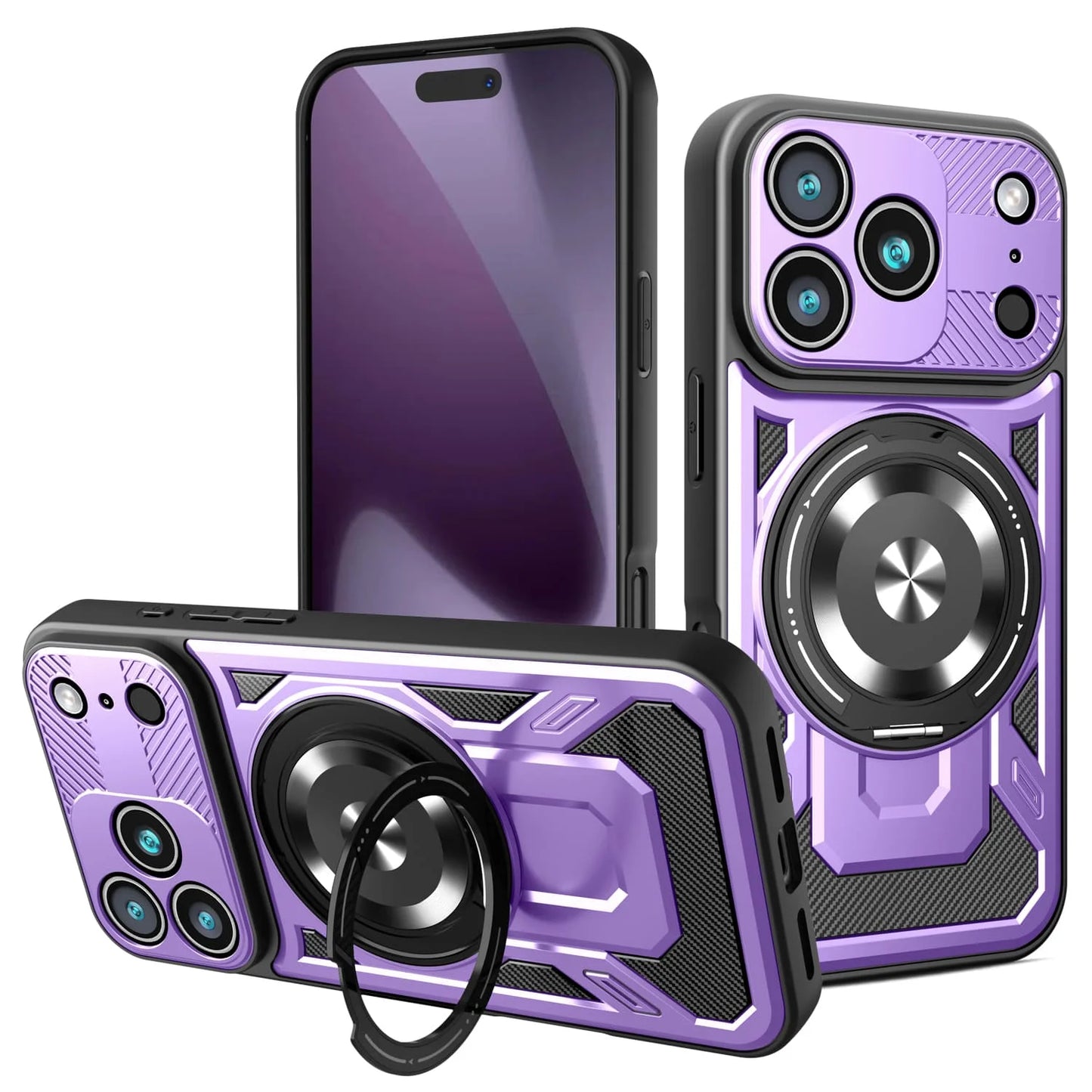 Shock Proof Armor Case For iPhone 17 Air 11 12 13 14 15 16 17 Pro Max Magnetic Heavy Duty Rugged Ring Kickstand Protection Cover
