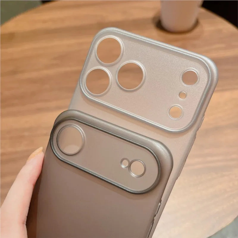 Luxury Ultra Thin PP Hard Case for iPhone 17 Air 17 Pro Max Clear Translucent Shockproof Slim Lens Protection Cover Case
