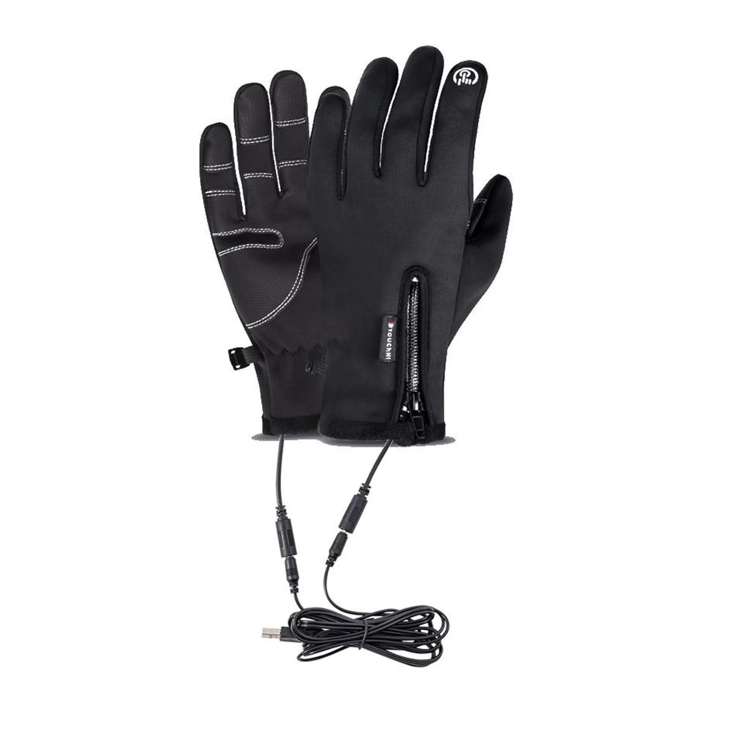 Heated Gloves Touchscreen Warm Gloves USB Eletric Thermal Heat Gloves Winter Warm Outdoor Cycling Driving Motorcycle Cold Gloves