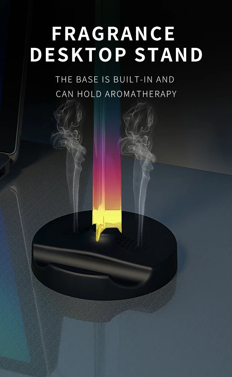 RGB Gaming Headset Stand  Desktop Ambient Lighting - Ergonomic Design,  Perfect Gift for PC Gamers