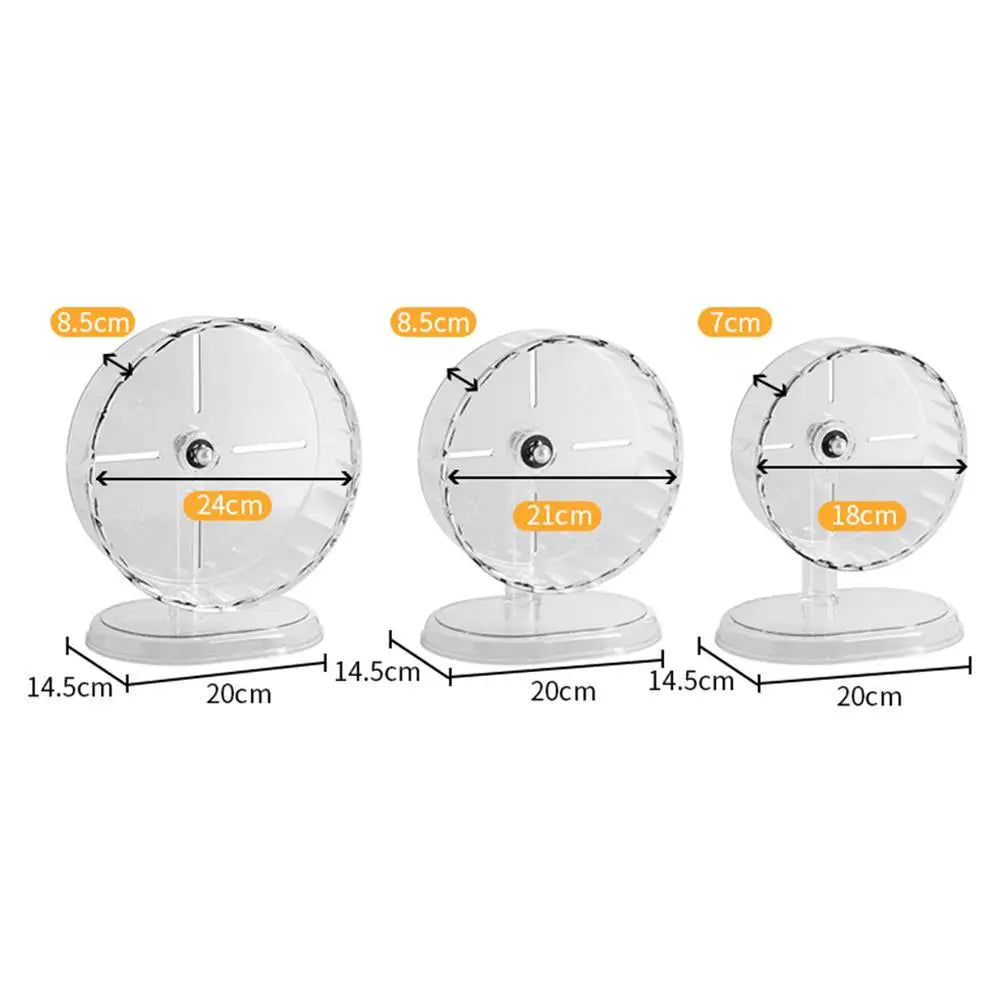 Hamster Running Sport Transparent Widened Running Wheel Support Toy Small Pet Roller Bearing  Silent Running Wheel