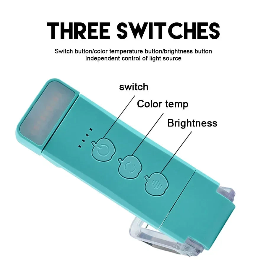 Book Light Brightness Adjustable for Eye-Protection USB Rechargeable LED Clip on Portable Bookmark Light for Reading in Bed Car