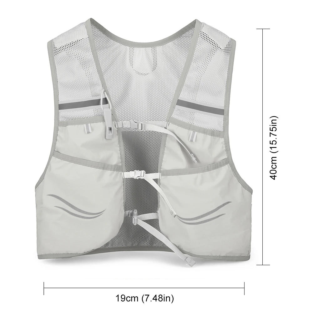 Hydration Running Vest Breathable Lightweight Running Vest Reflective Outdoors Hydration Pack for Hiking Trail Running