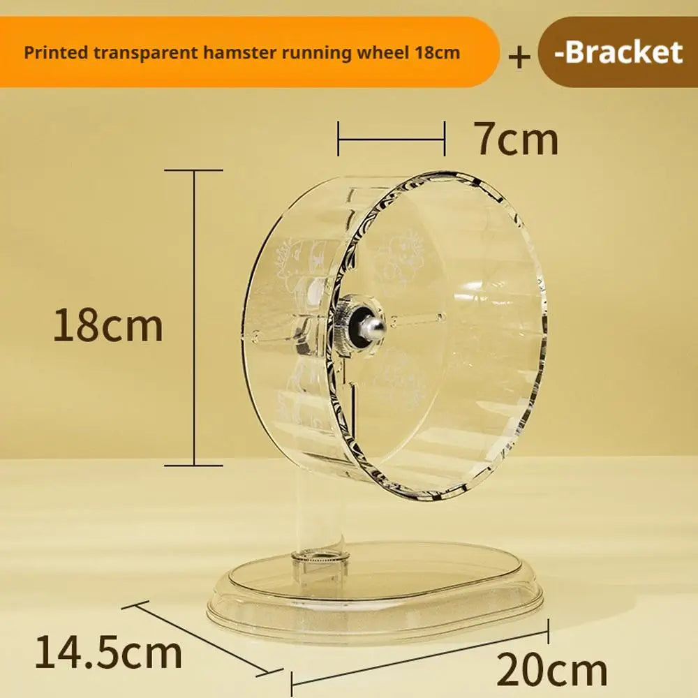 Hamster Running Sport Transparent Widened Running Wheel Support Toy Small Pet Roller Bearing  Silent Running Wheel
