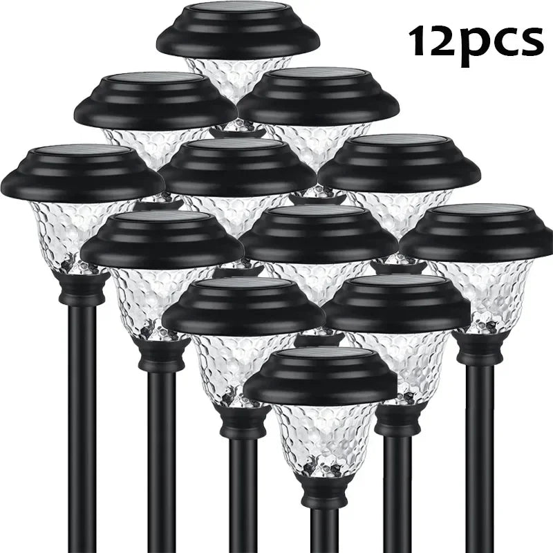 Solar Lawn Lights Outdoor Waterproof Garden Decor Light Ground Lamp Patio Balcony Garden Light LED Landscape Lamp for Yard Fence