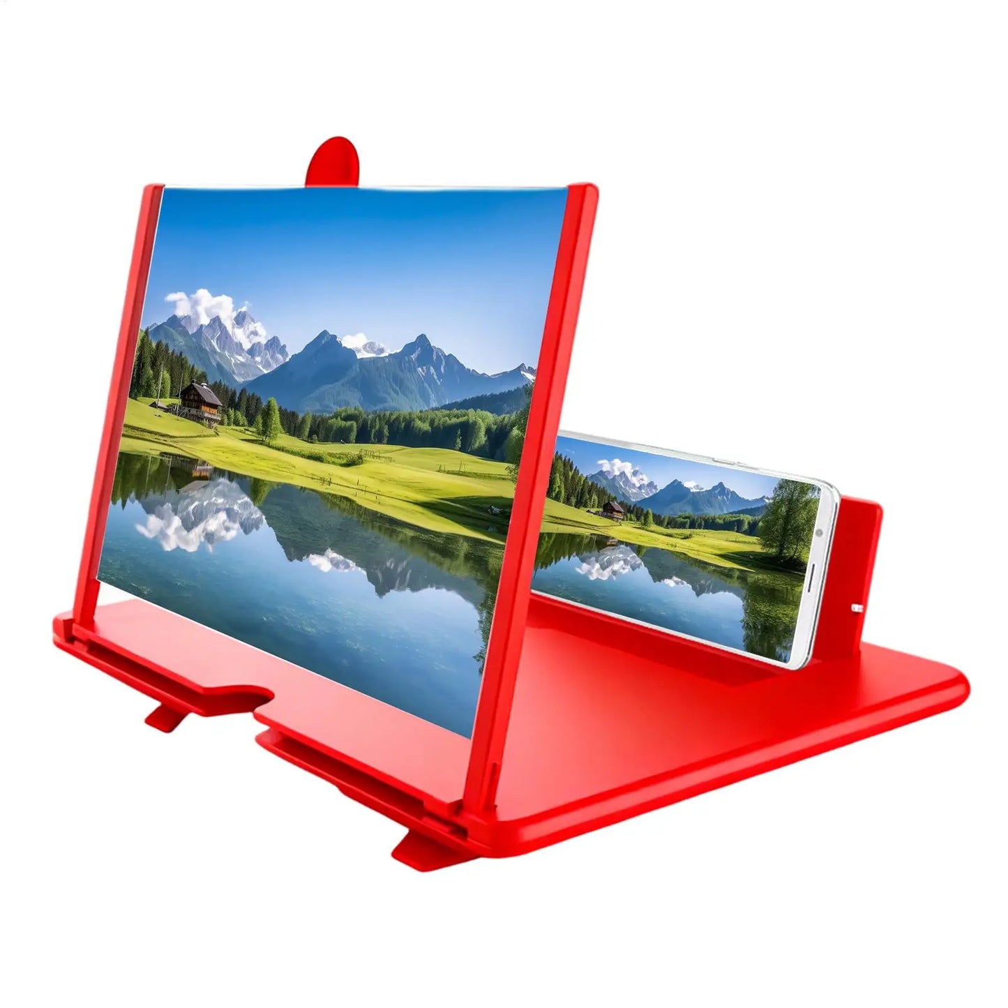 Phone Magnifier Desktop Amplifier 3D HD Cell Phone Magnifier for Seniors Video Watching Movie Night Home Travel Break Party