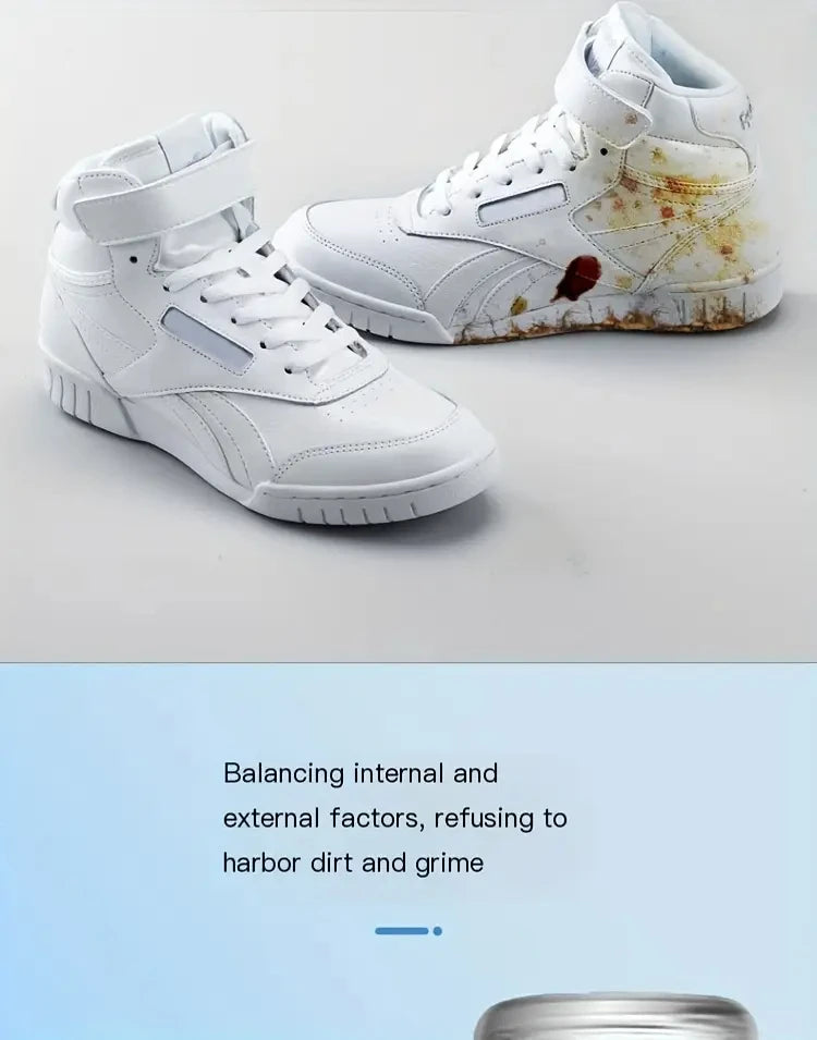 White Shoe Foam Cleaner-200ml for Sneakers Canvas & Faux - No-Rinse Formula,Stain Remover & Whitening Mousse Effortless Cleaning