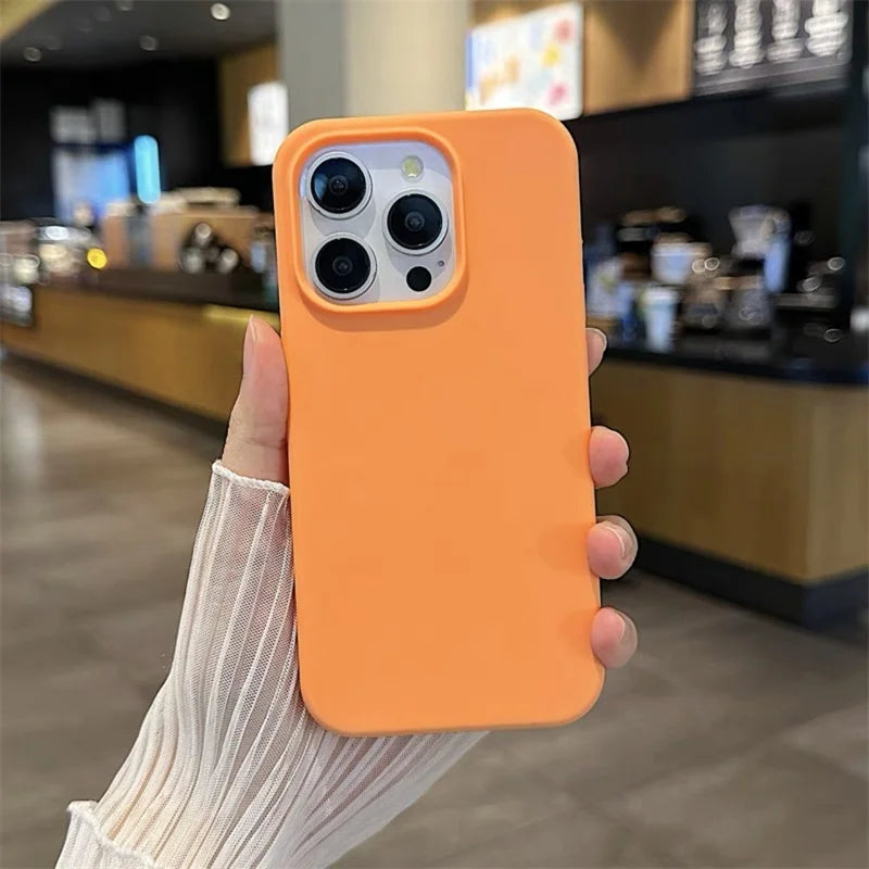 Liquid silicone case for iPhone 17 16 14 12 13 15 Pro Max cases for iPhone16 Pro 13 14 11 15 Pro 17 ProMax 16 Plus Soft Cover