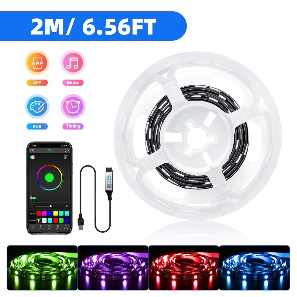 colorRGB, LED Strip Lights, for TV PC Laptop USB Power LED Strip light RGB5050  Led Backlight with APP Control