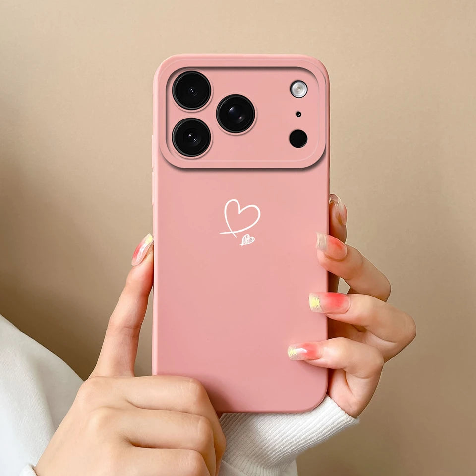Case For iPhone17 17Air 17Pro 17ProMax Butterfly Love Heart Anti-fall Dustproof Trendy Housing For iPhone 17 Pro Max Funda Coque