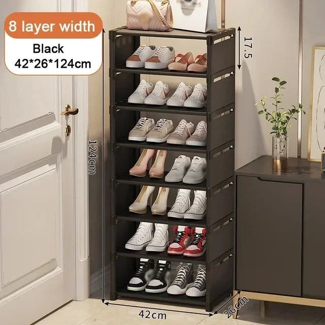 Shoe Rack Storage Organizer 5-7laye Shoe Cabinets Shoes Storage Rack Space Saving Sneakers Organizer for Wall Corner Shoes Shelf