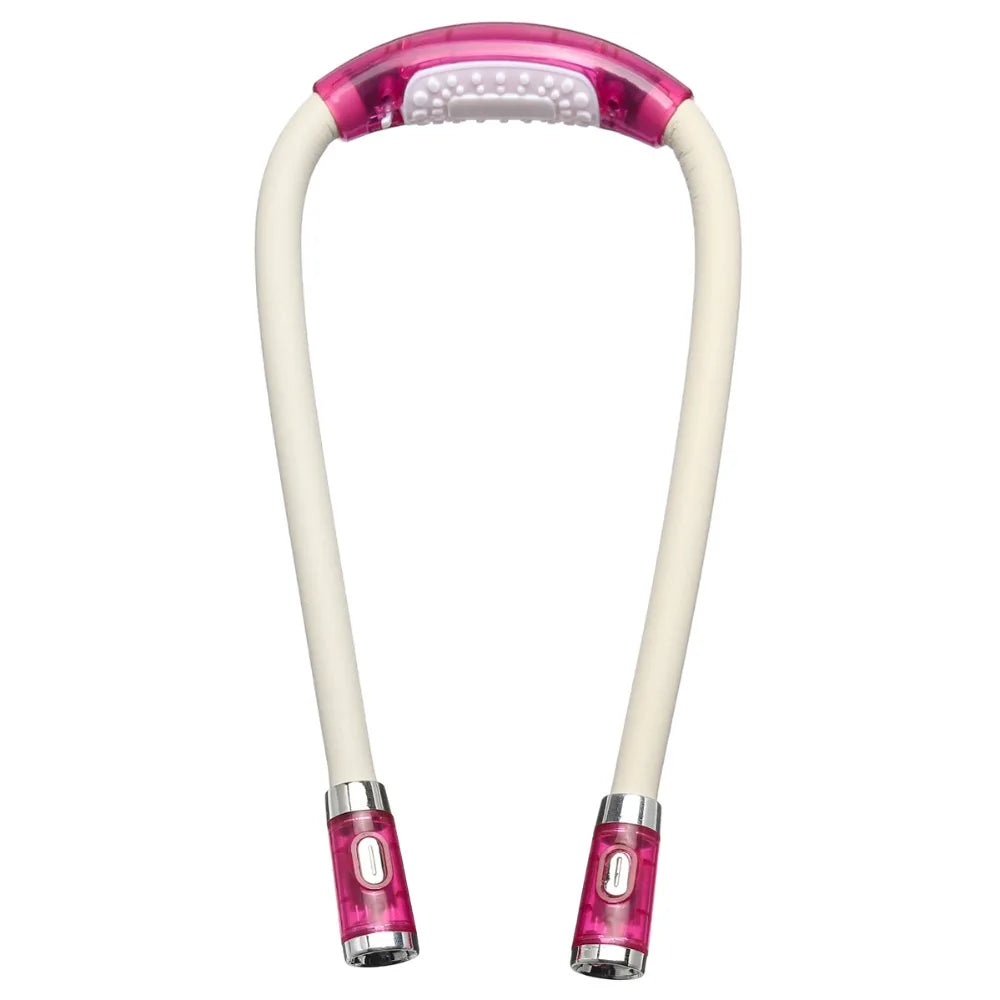 Reading in Bed Bendable Book Lights Neck Lamp with 4 LED Lights Adjustable Brightness Perfect for Sewing and Knitting