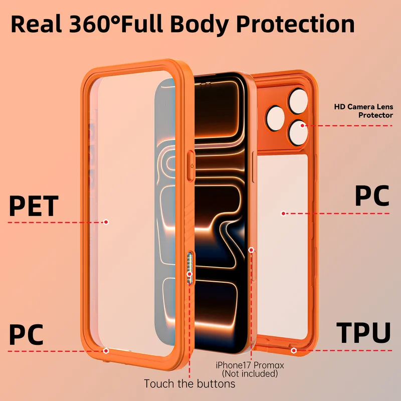 Shellbox IP68 Magnetic Waterproof Phone Case for Swimming & Diving - Compatible with iPhone 17/17AIR/17Pro/17Promax