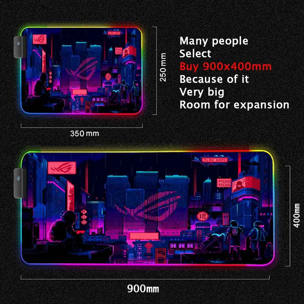 City Asus Rog Mouse Pad Rgb Backlit Mat Republic of Gamers Mouse Mat Pc Accessories Led Mouse Pads Gaming Play Mats Mesa Gamer