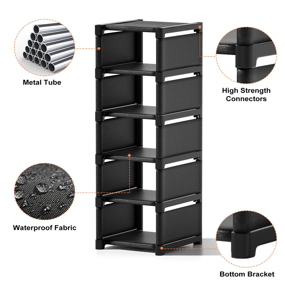 Multiple Layers Shoe Organizer Shoe Rack Organizer Space Saving Rack For Wall Corner Stackable Shelf Adjustable Saving Cabinet