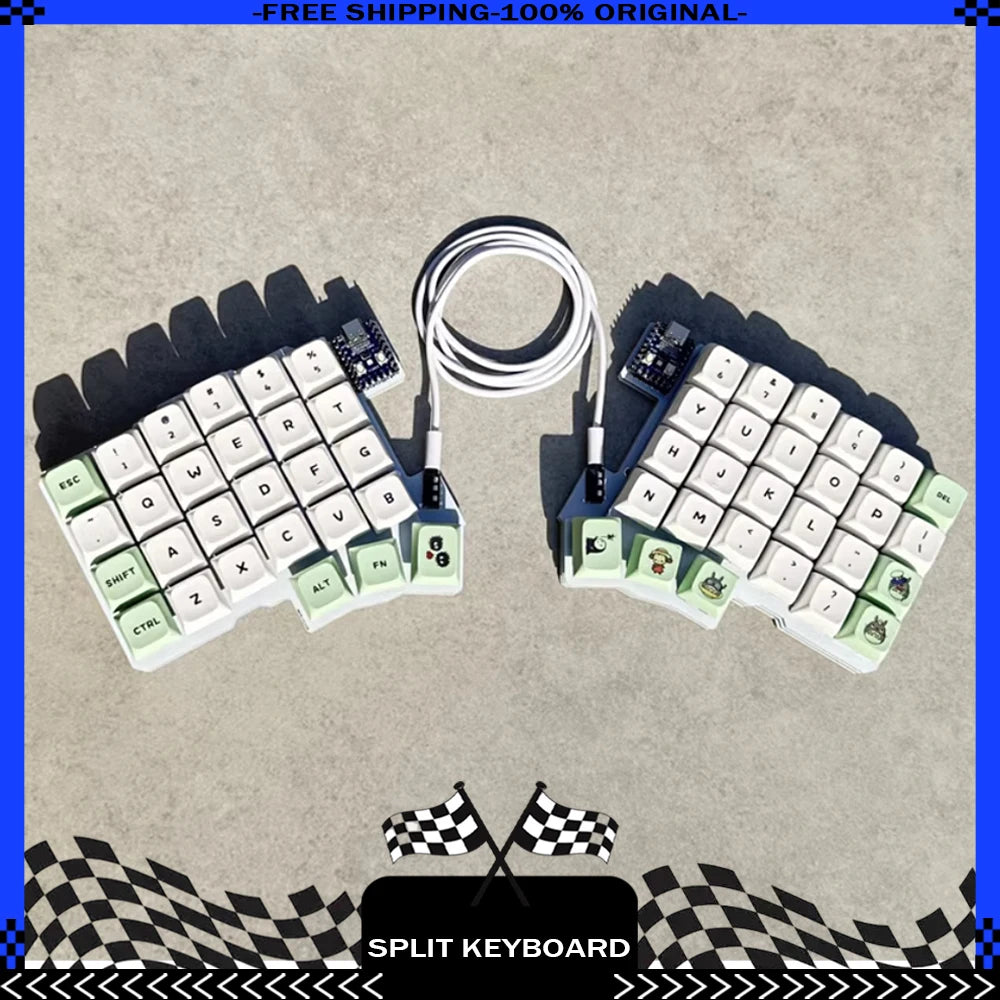 Silakka54 Split Keyboard Wired Hot Swap Support QMK/VIAL Keyboard Ergonomics RP2040zero Customized PC Gamer Accessories