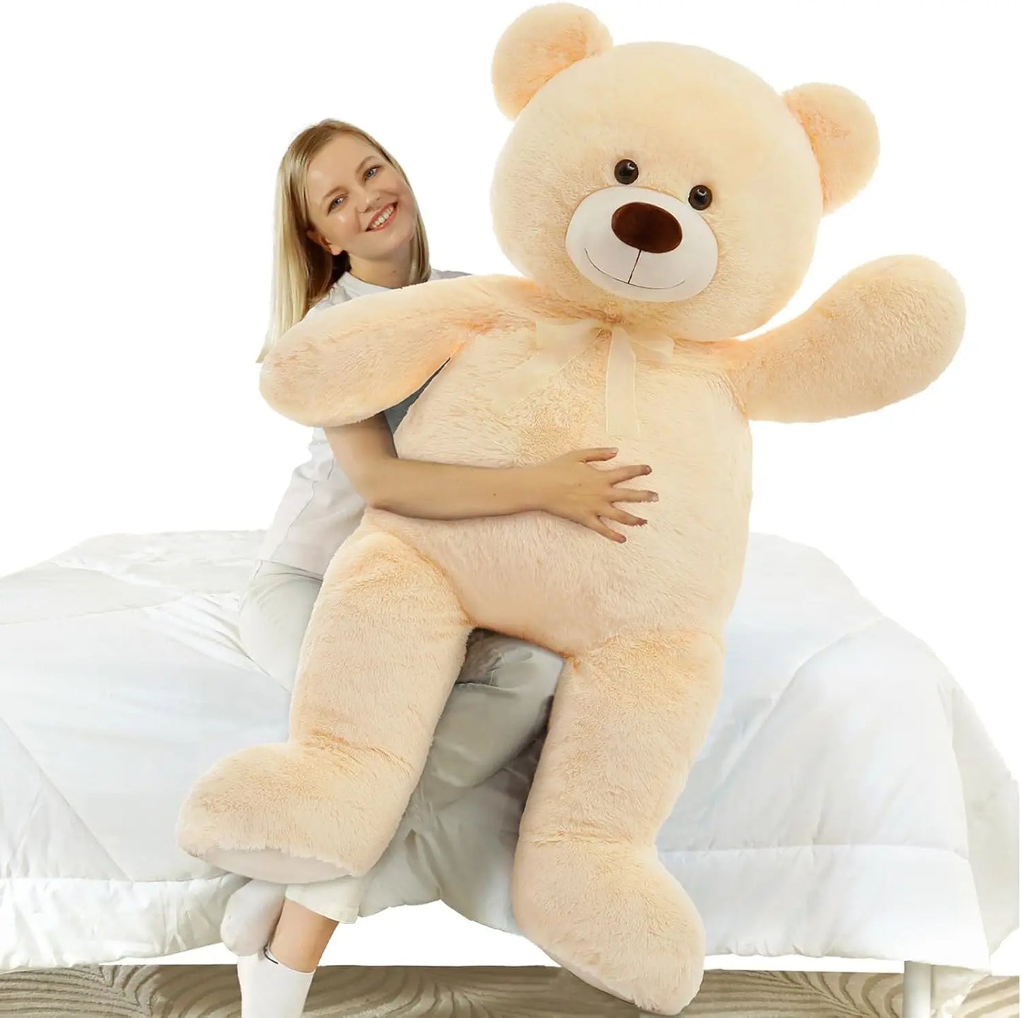 MorisMos Giant Teddy Bear Stuffed Animal 4 Feet,51.8in Big Teddy Bear for Baby Shower  Valentine's Day