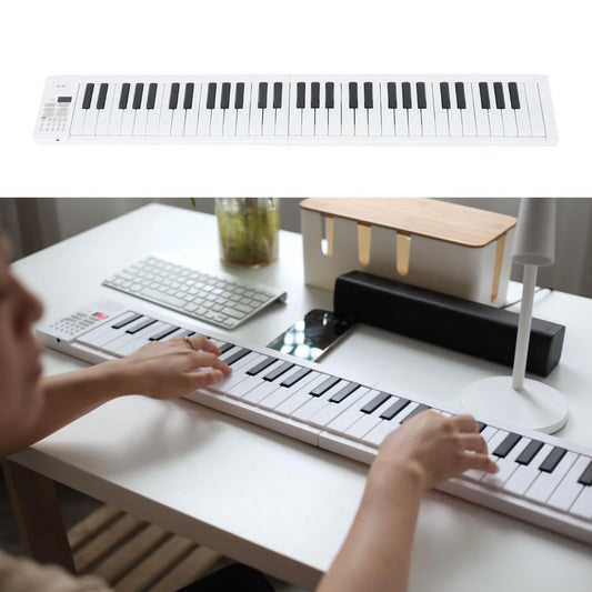 61 Key Foldable Piano Keyboard 61 Key Foldable Piano Portable Keyboard Folding Electronic Instrument  with Recording Playback
