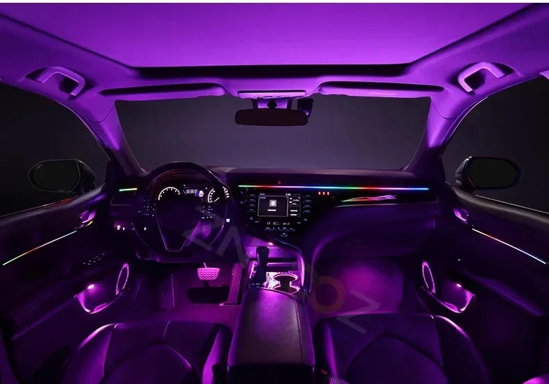 RGB 22in1 Car Interior Acrylic Car Ambient Lights for Audi A3 A4 A5 A6 A7 A8 Q3 Q5 Q7 Q8  Decorative Lights Car Accessories