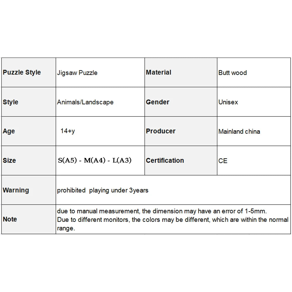 Wooden Puzzle Toys - Montessori - Irregular Wooden Puzzle - Adult 3D Puzzle - Children's Gifts - High difficulty Puzzle