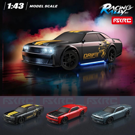 1/43 HB-RP43 RC Drift Car with DIY White Body Shell & Extra Tires 2.4G 4WD ESP Gyro Stabilization Full Proportional Control Car