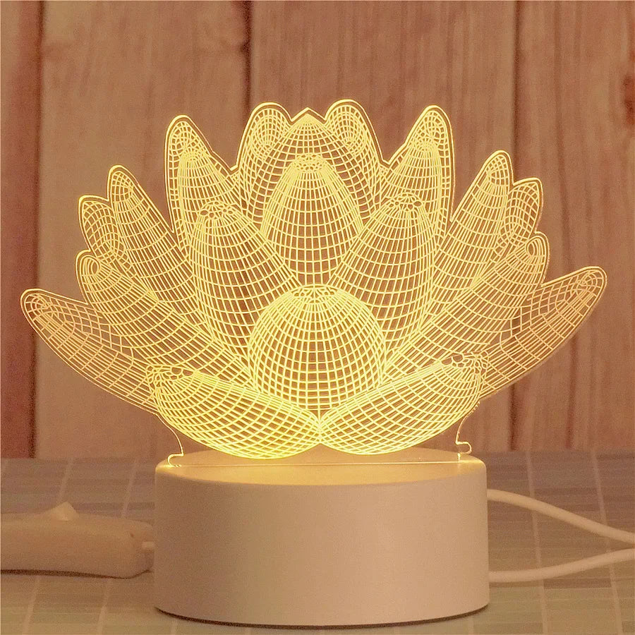 Romantic Love 3D Acrylic Neon Sign Led Lamp for Home Children's Night Lights Table Lamp Birthday Valentine's Day Bedside Lamp