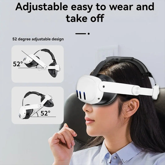 For Quest 3 Accessories Adjustable Head Strap Replacement for Enhanced Comfort Support & Gaming Immersion A