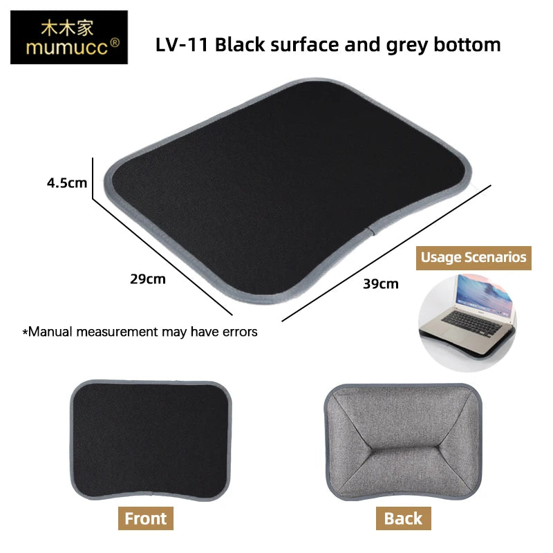 MUMUCC Multifunctional Laptop Desk With Cushion and Filled with Foam Particles, Small Pillow Table, Hard Mouse Pad Large
