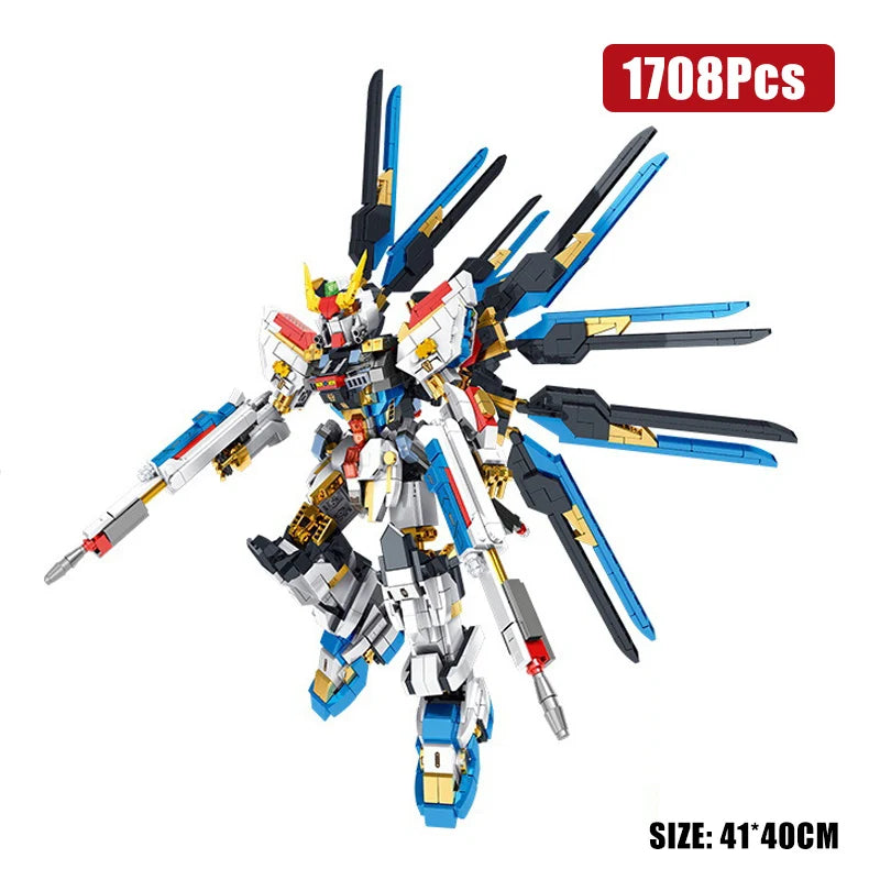 Cyber Mecha Model Building Blocks - Storm Freedom Ancestor Mechanical Robot Assembly Kit for Kids & Adults