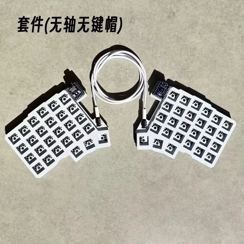 Silakka54 Ergonomic Split Mechanical Keyboard Hot Swappable QMK VIAL Programmable RP2040 Zero for PC Gaming Custom Keyboard Gift